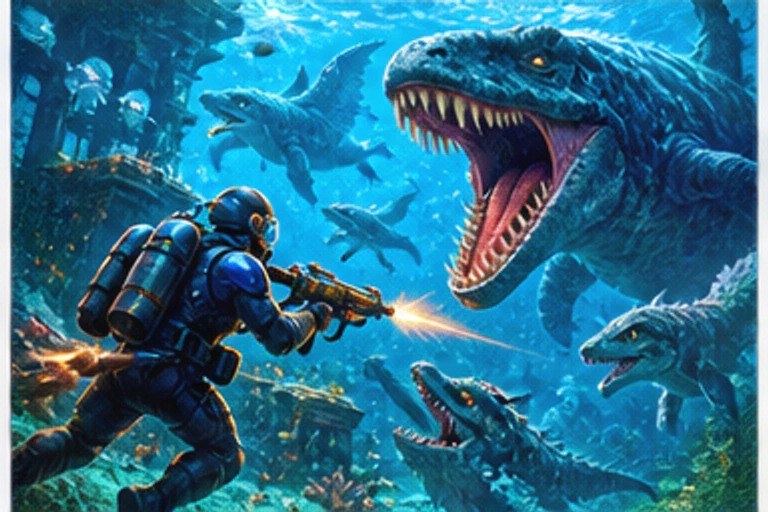 Fish Dinosaur Hunt game artwork